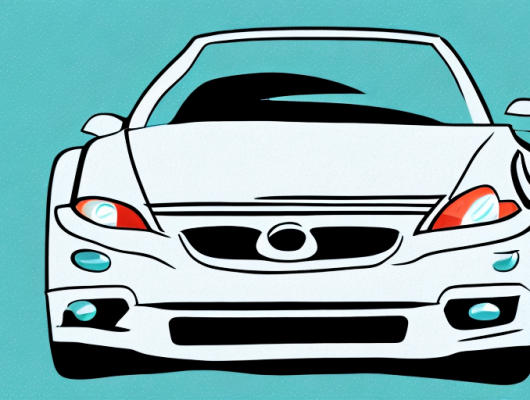 A car with its license plate blurred or pixelated