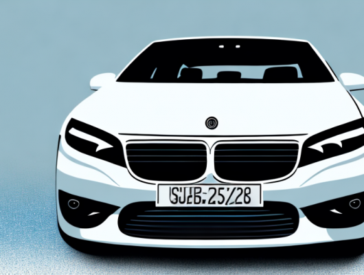 A german government vehicle with its unique license plate