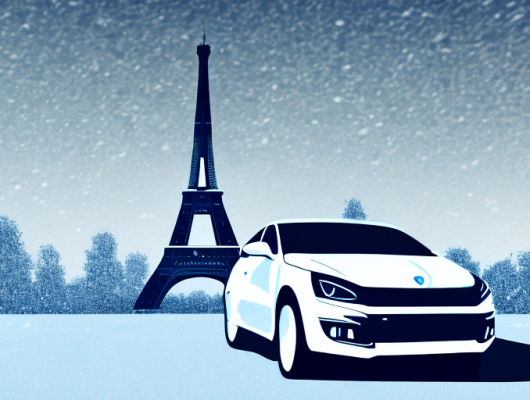 A car parked in various locations around the world