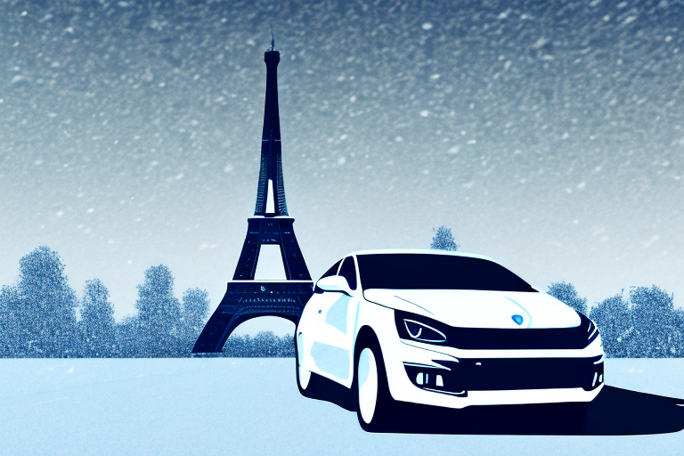 A car parked in various locations around the world