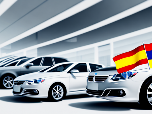 A car dealership with various cars