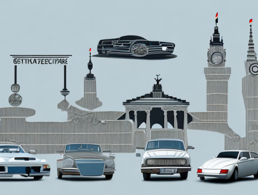 A variety of vehicles (such as a car