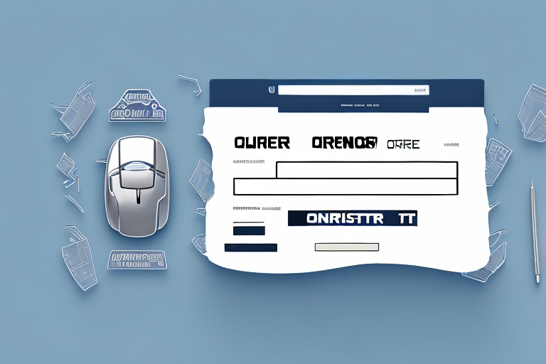 A computer screen displaying an online form for ordering a car license plate