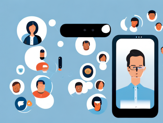 A smartphone displaying an application interface with various icons representing different facial features