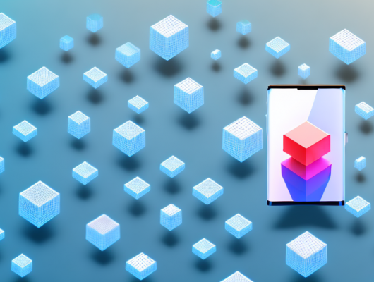 An android smartphone displaying a 3d photo