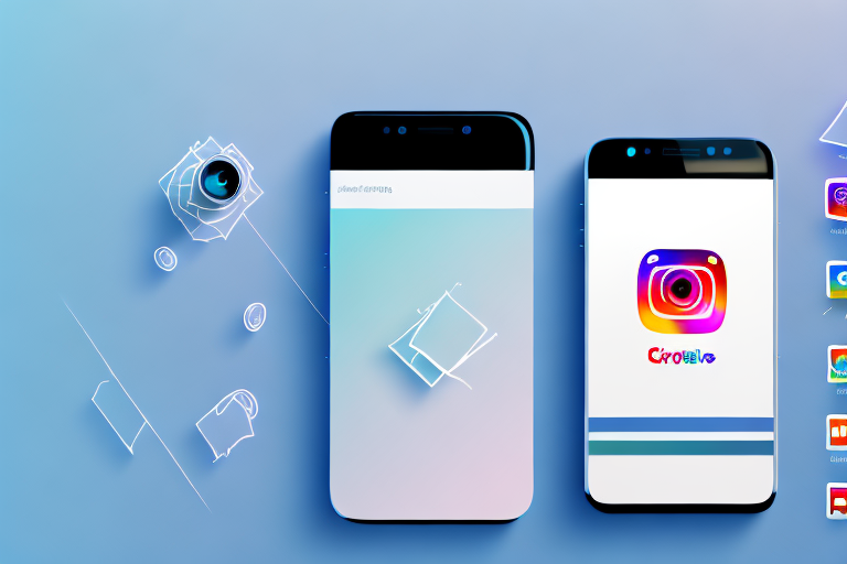 A smartphone displaying an instagram photo
