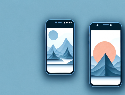 A smartphone with a camera app open