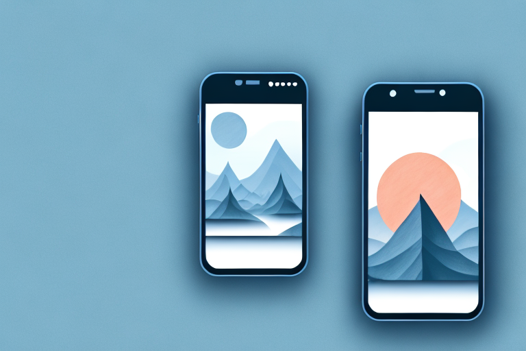 A smartphone with a camera app open