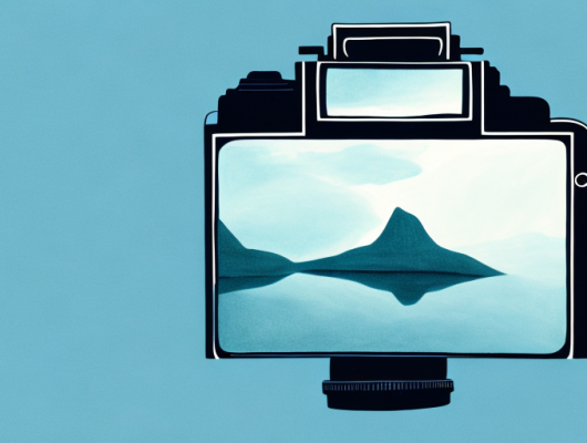 A camera facing a mirror