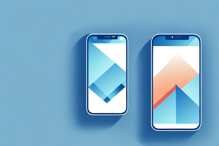 A smartphone positioned at an angle