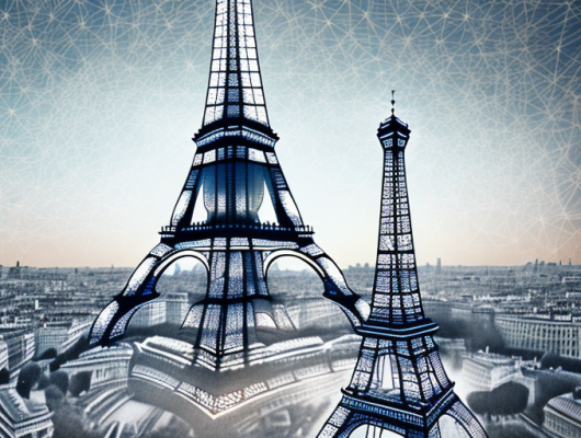 A camera on a tripod with various photography equipment such as lenses