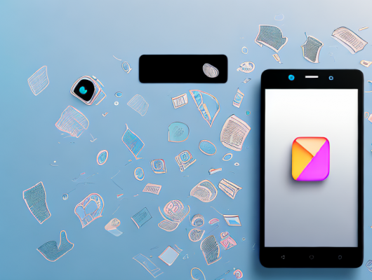 A smartphone with a digital photo book displayed on its screen