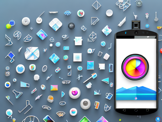 An android device displaying an image editing app with various editing tools like crop