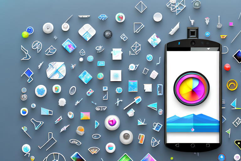 An android device displaying an image editing app with various editing tools like crop