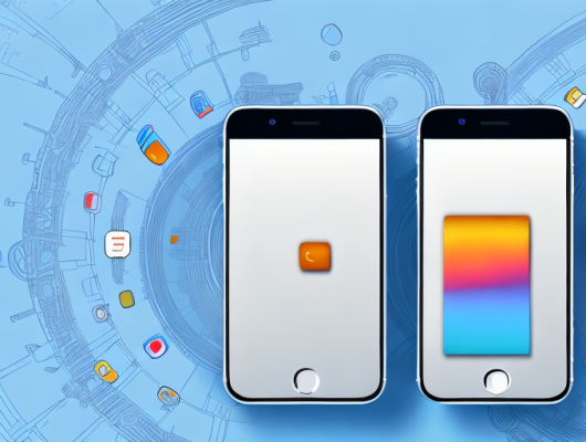 An iphone screen displaying the process of inserting one image into another