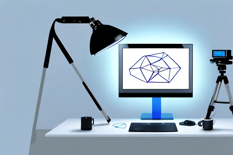 A digital camera placed on a tripod