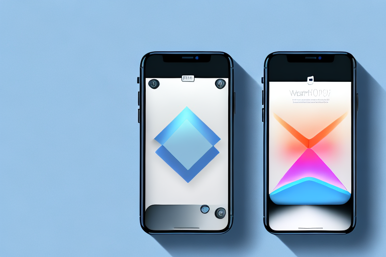 An iphone with its camera application open