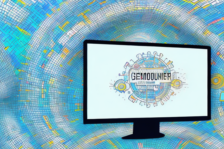 A computer screen displaying a large