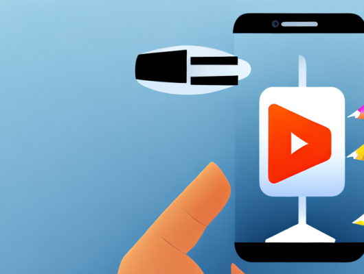 A smartphone displaying a video in a smaller window