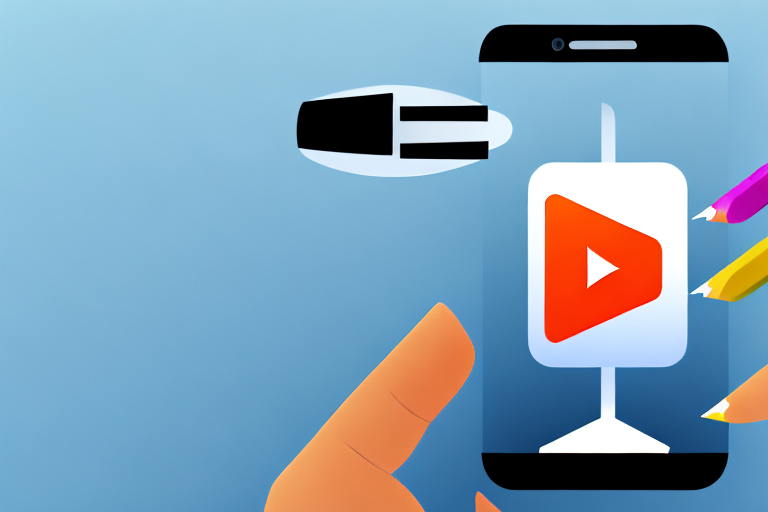 A smartphone displaying a video in a smaller window