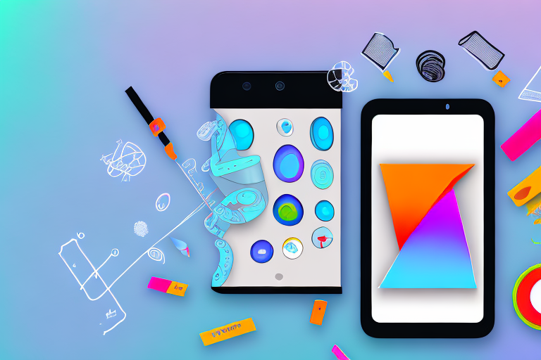 A smartphone displaying a vibrant