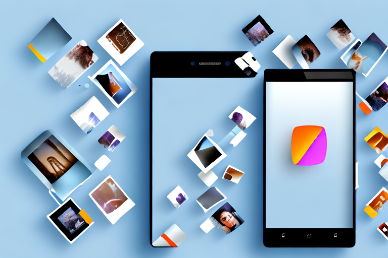 A smartphone displaying an open photo app