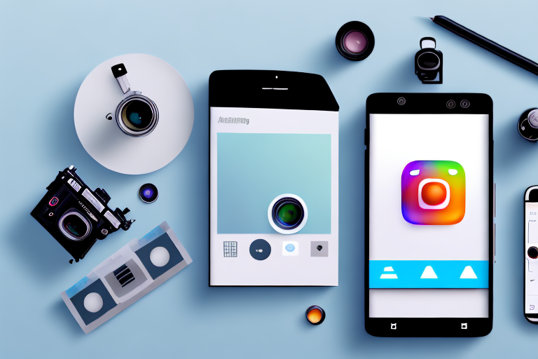 A smartphone displaying an instagram interface with a video editing tool