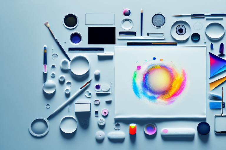 A digital device displaying a blank canvas