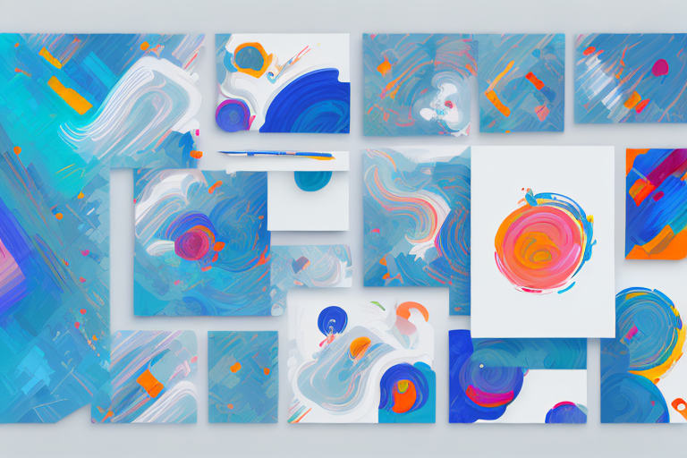 A digital canvas with various online tools like paintbrush