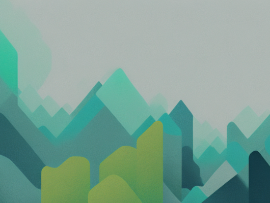 A blurred or pixelated image of a landscape