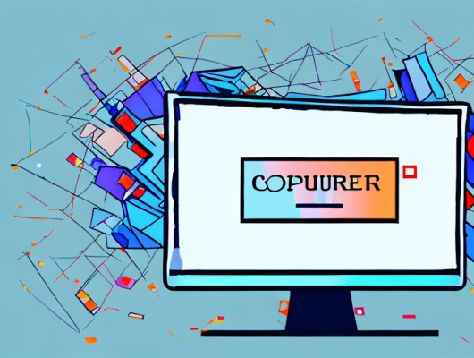 A computer screen displaying an image that is blurred or pixelated in certain areas