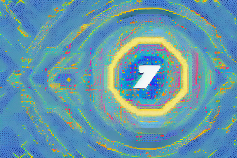 A pixelated image gradually becoming clear and sharp