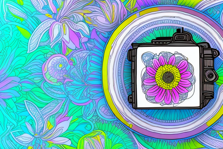 A camera focusing on a vibrant flower
