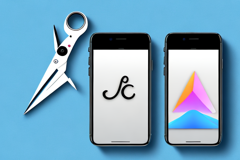 An iphone displaying a photo editing app with an image being cropped