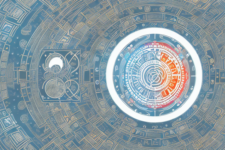 A computer with graphic design software open