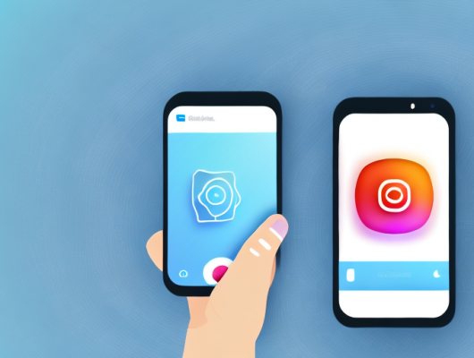 A smartphone displaying the instagram interface with a blurred out section where the username typically appears
