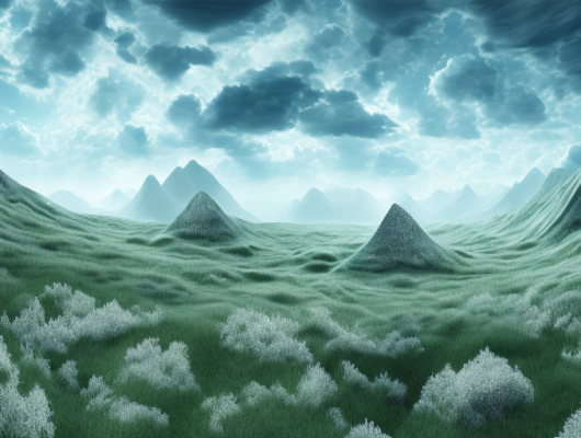 A computer screen with an open photo editing software showing before and after images of a landscape