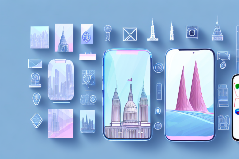 A variety of smartphones with different camera apps open on their screens