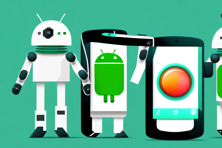 Several smartphones displaying different camera app interfaces