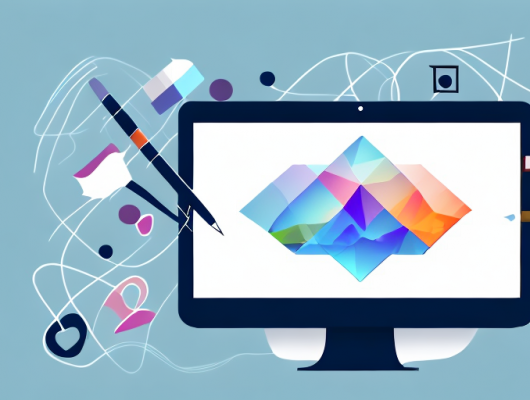 A computer screen displaying a photo editing software with a landscape image