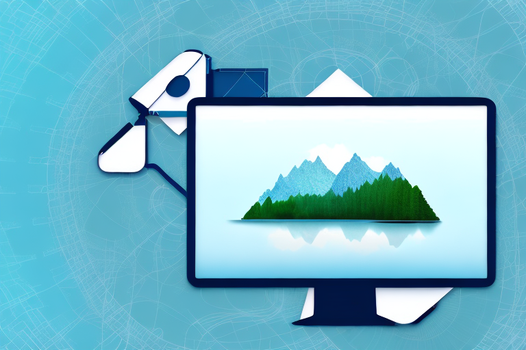 A computer screen showing an image editing software with a picture of a landscape being automatically cropped