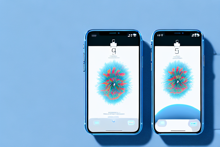 An iphone with a series of photos on the screen