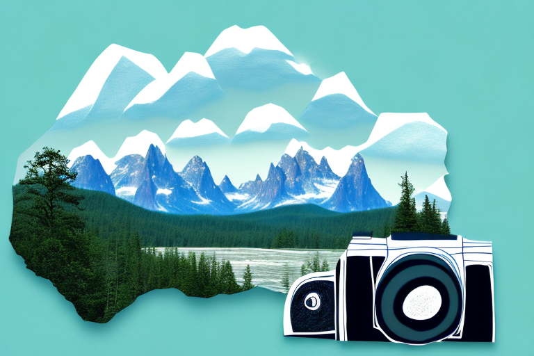 A camera capturing a dynamic 3d image of a beautiful landscape