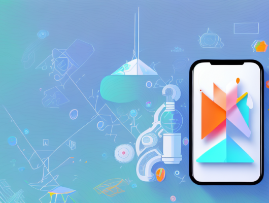 A smartphone with a vibrant