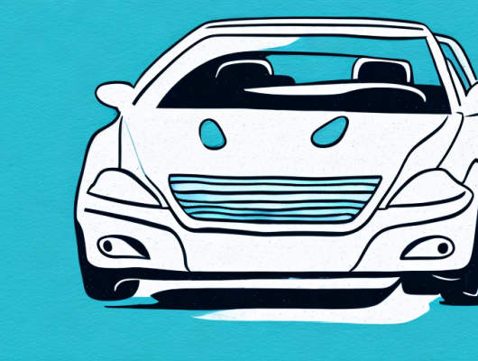 A camera focused on a car with its license plate obscured by a blur effect