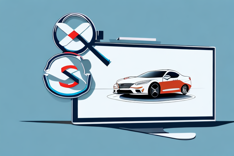 A car displayed on a computer screen