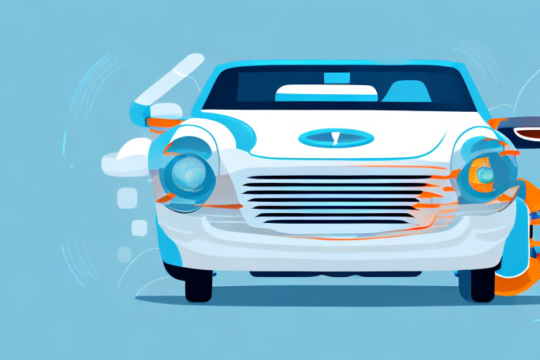 A car with a "for sale" sign on it