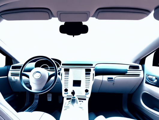 A car interior with various photography equipment like cameras
