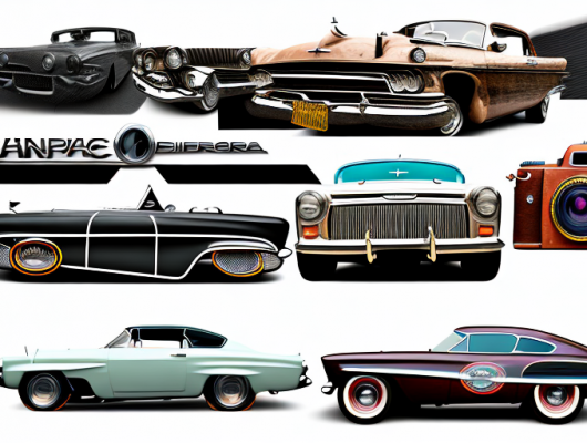 A dynamic collage of various types of cars