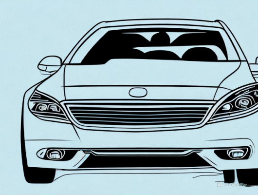 A car with highlighted features like the engine